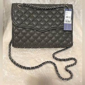 Rebecca Minkoff Quilted Affair purse with studs in gray